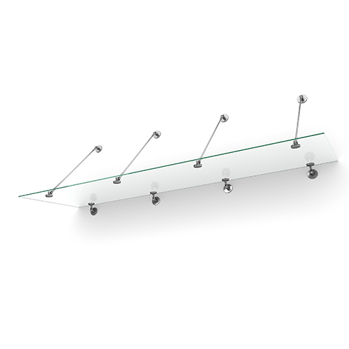 Entrétak Easy Collection - Tube Klarglas, 2500 mm, Klarglas