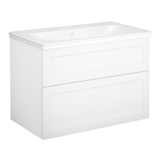 Gustavsberg Artic Kommodpaket grepplist, vit, 80 cm