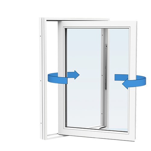Energi Aluminium Sideswing-fönster 6, 11, Vit