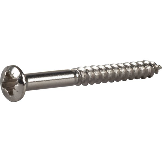 ESSVE 525234 Träskruv TKFX, mässing, förnicklad 4 x 40 mm, 6-pack