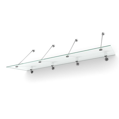 Entrétak Easy Collection - Tube Frostat glas, 2500 mm, Frostat glas