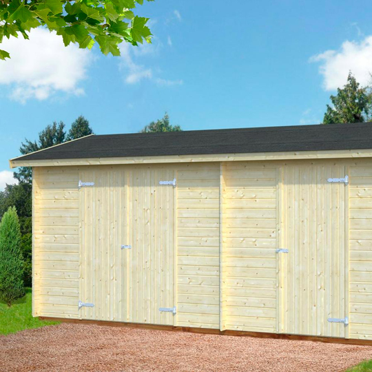 Förråd Jari 9,4 + 15 m² Papp, 15 m²