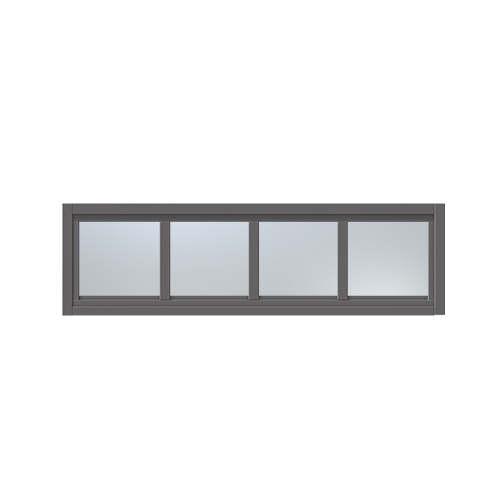 Överljus med spröjs Näs 12x5, Mörkgrå, Frostat glas