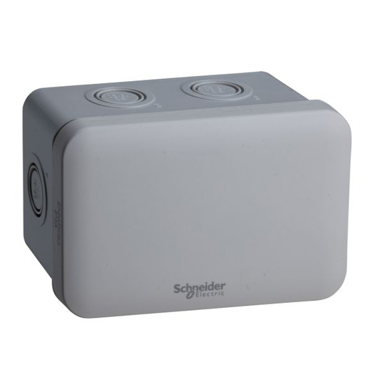 Schneider Electric ENN05083 Kopplingsdosa grå, knock-outs, utvändig 105x65x55 mm