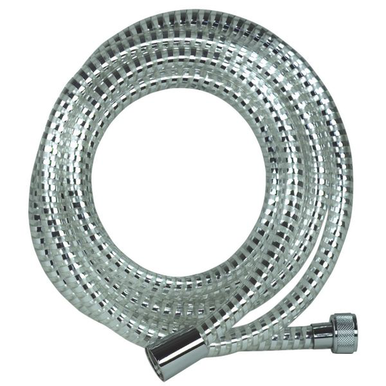 Gelia Aluflex Duschslang transparent/förkromad 1,5 m