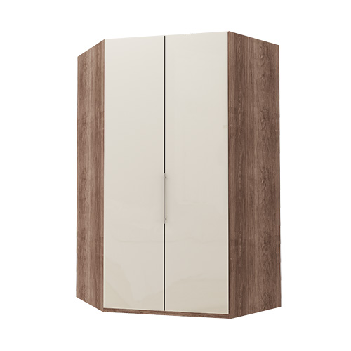 Walk-in garderober Atlanta garderob 216 cm, Mörk rustik ek, Magnolia glas