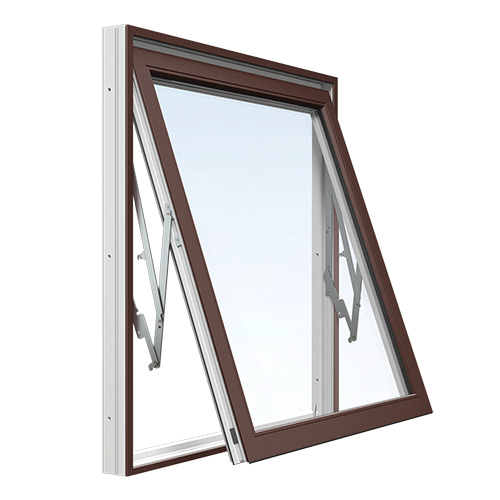 Energi Aluminium Vridfönster 6, 10, Nötbrun