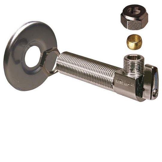Uponor 1869898 Vinkelnippel med täckbricka 3/8"
