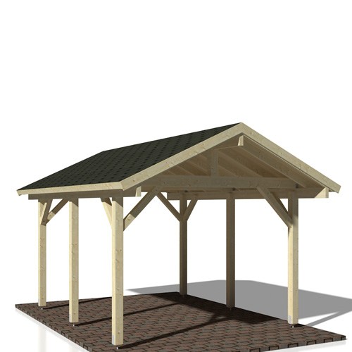 Carport Robert 11,7 - 20,6 m² Shingel, 11,7 m², Obehandlad
