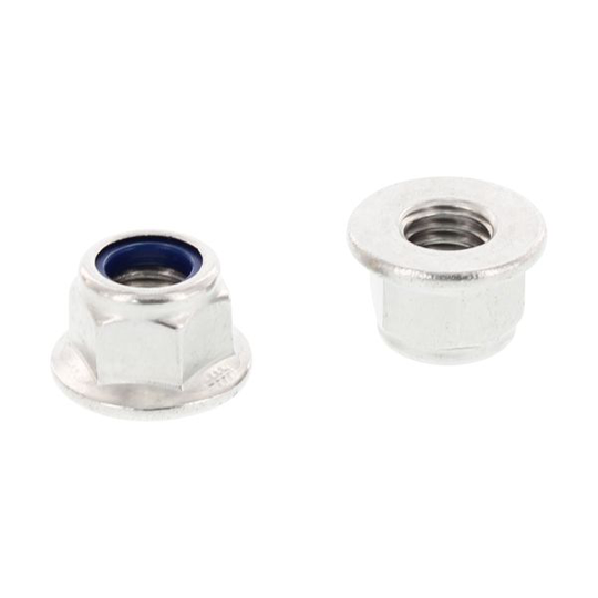 Schäfer & Peters 692644 Flänsmutter med fläns, räfflad, rostfri A2 M4-gänga, 500-pack