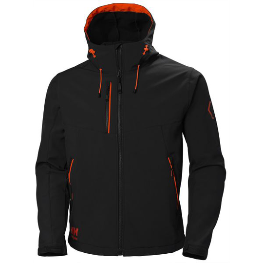 Helly Hansen Workwear Chelsea Evolution 74140_990 Softshelljacka svart/röd S