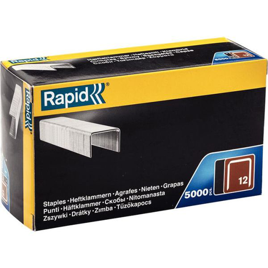 Rapid Nr 12 Bredtrådsklammer 6 mm, 5000-pack