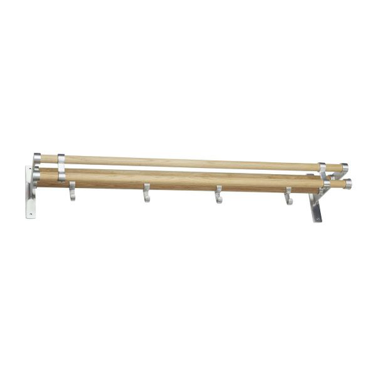 Habo Elegant Plus Hatthylla Aluminium/ek, 1000 mm
