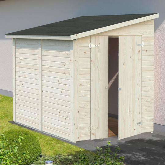 Fasadmonterat förråd Mia 3,7 - 5,5 m² Papp, 3,7 m²