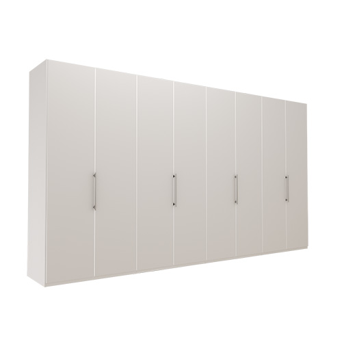 Garderob Atlanta - Vit 236 cm, 400 cm, Utan kornisch / ram