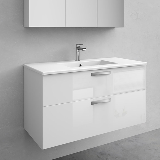 Kommod med tvättställ Noro City Vit Blank 1000 mm