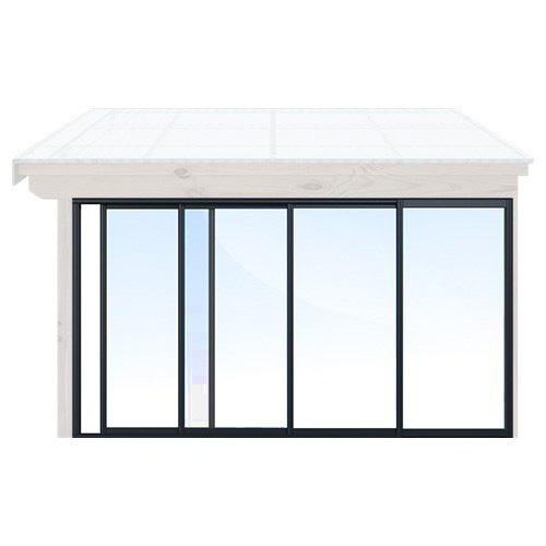 Skjutbara dörrar Vår/Höst - Isolent Original Design, 290 cm - 4 luckor, Svart