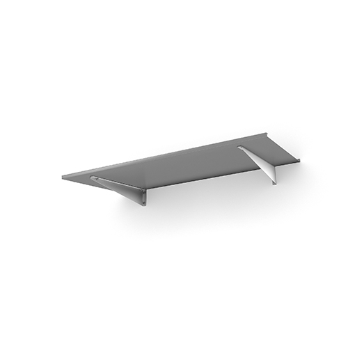 Entrétak Easy Collection - Flat Flat Vit, Silver aluminium, Flat Vit