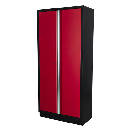PELA 503259 Högskåp 915x458x2000 mm, röd/svart
