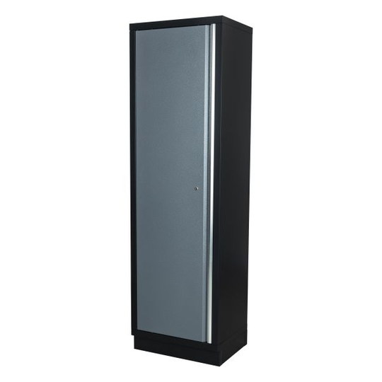 PELA 507387 Högskåp 600x458x2000 mm, silver/svart