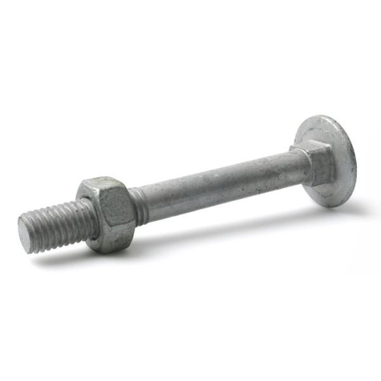 Arvid Nilsson 14912120 Vagnsbult M12 MVBF 4.6 FZV, med mutter M12 x 120 mm, 25-pack