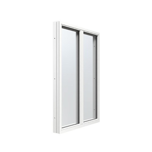 Energi Aluminium Fast fönster med mittpost 10, 4, Vit