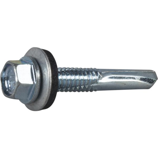 ESSVE 63524 Plåtskruv sexkantshuvud, FZB, med bricka 5,5 x 32 mm, 200-pack