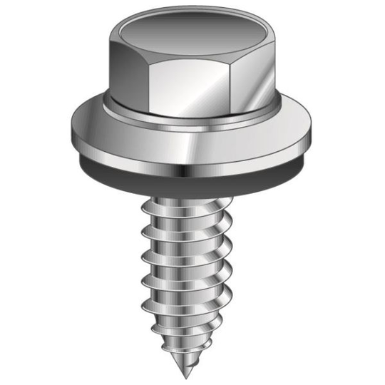 Ejot 810211 Byggskruv med gummitätning, för lättbalk, 250-pack 6,3 x 19 mm