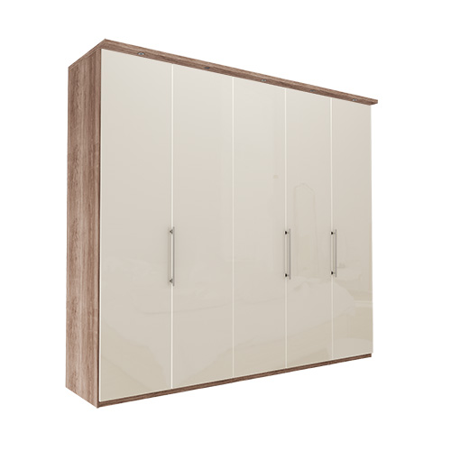 Garderob Atlanta - Mörk rustik ek 216 cm, 250 cm, Med kornisch