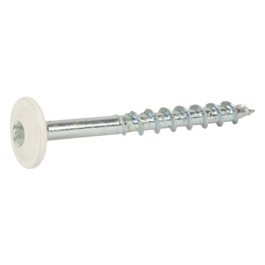 ESSVE 113206 Träskruv 6 mm Ø, WAF, vit, FZB,100-pack 60 mm