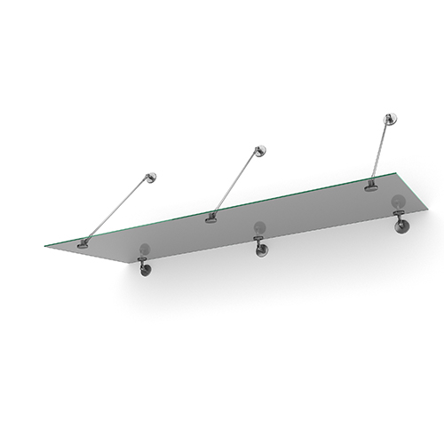 Entrétak Easy Collection - Tube Tonat glas, 2000 mm, Tonat glas