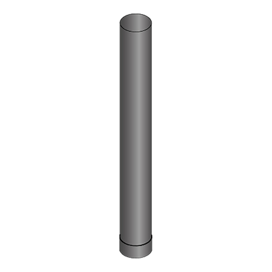 för bastu Harvia Rökrör 1000 mm, Svart