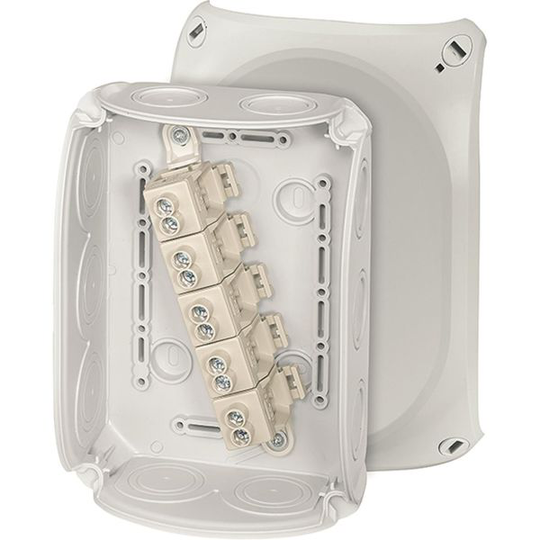Hensel DK 1010 G Kopplingsdosa med plint, 10 mm 180 x 130 mm